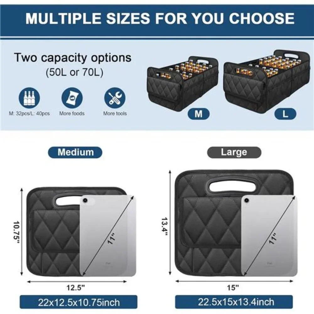 Car Trunk Organizer for SUV, Car Organizers and Storage with 6 Pocket,